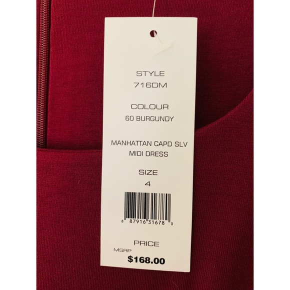 Wine Red French Connection Dress - NWT - Size 4 - Picture 3 of 5